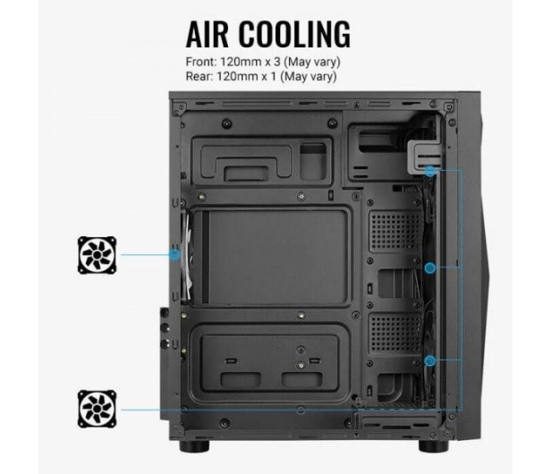 AeroCool PGS Glider Cosmo RGB Czarna - 623749 - zdjęcie 6